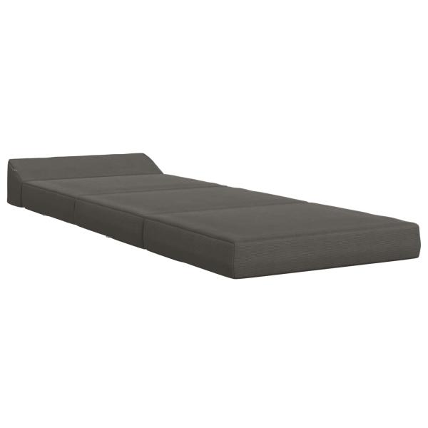 Klappsofa Bett Dunkelgrau 200 x 70 x 10 cm Cordstoff