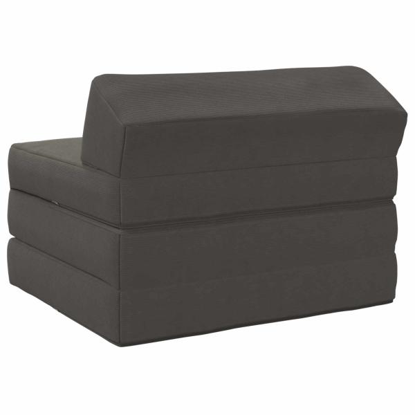 Klappsofa Bett Dunkelgrau 200 x 70 x 10 cm Cordstoff