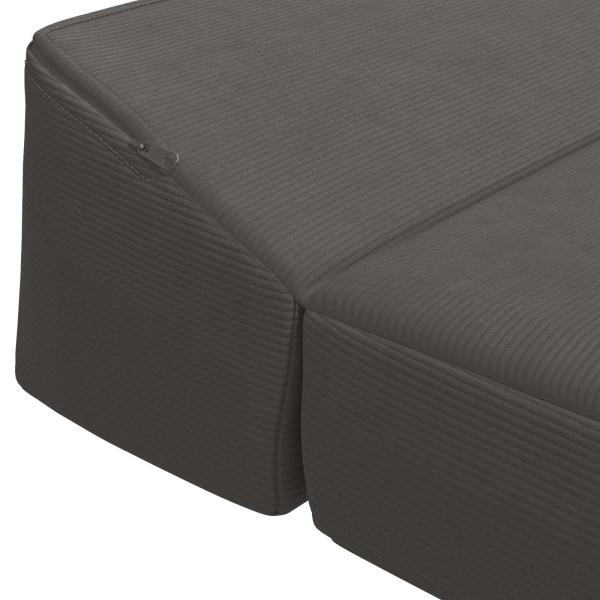 Klappsofa Bett Dunkelgrau 200 x 70 x 10 cm Cordstoff
