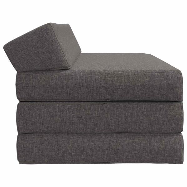 Klappsofa Bett Hellgrau 120 x 60 x 49 cm Stoff
