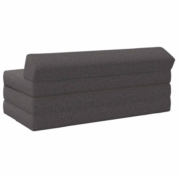 Klappsofa Bett Hellgrau 120 x 60 x 49 cm Stoff