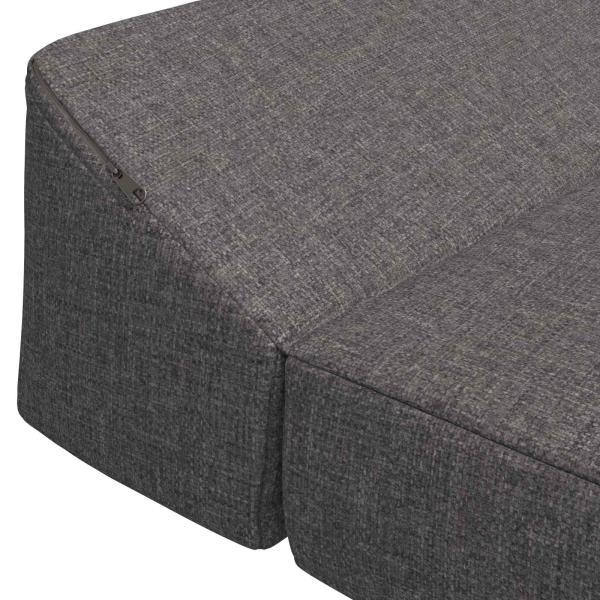 Klappsofa Bett Hellgrau 120 x 60 x 49 cm Stoff
