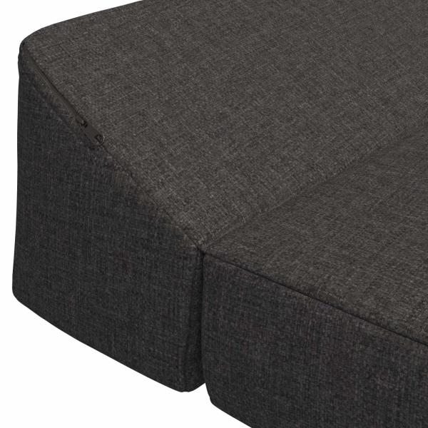 Klappsofa Bett Dunkelgrau 120 x 60 x 49 cm Stoff
