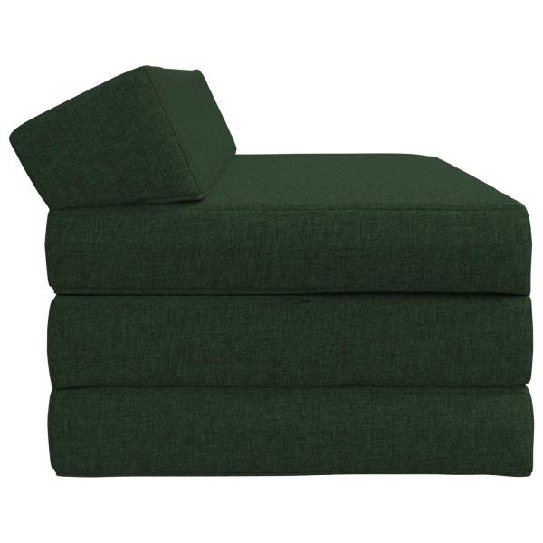 Klappsofa Bett Dunkelgrün 120 x 60 x 49 cm Stoff