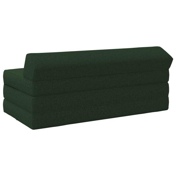 Klappsofa Bett Dunkelgrün 120 x 60 x 49 cm Stoff