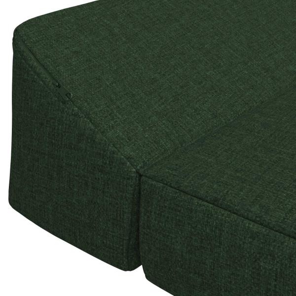 Klappsofa Bett Dunkelgrün 120 x 60 x 49 cm Stoff