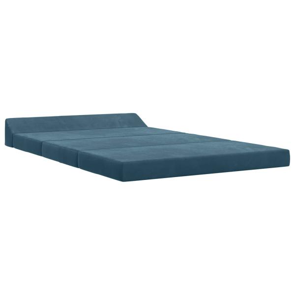 Klappsofa Bett Blau 120 x 60 x 49 cm Stoff