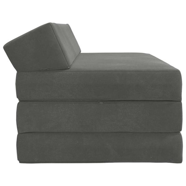 Klappsofa Bett Dunkelgrau 120 x 60 x 49 cm Stoff