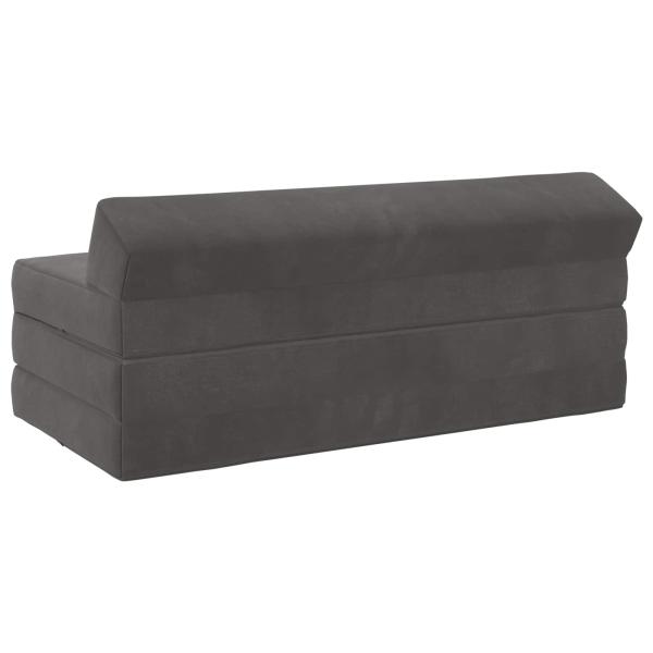 Klappsofa Bett Dunkelgrau 120 x 60 x 49 cm Stoff