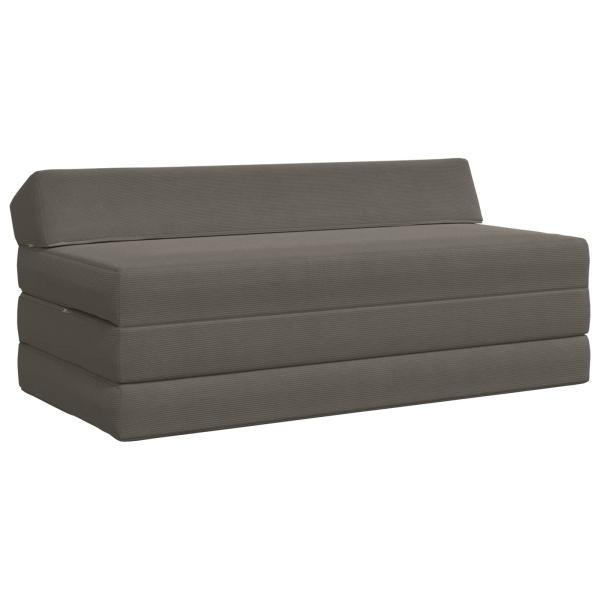 ARDEBO.de - Klappsofa Bett Hellgrau 120 x 60 x 49 cm Stoff