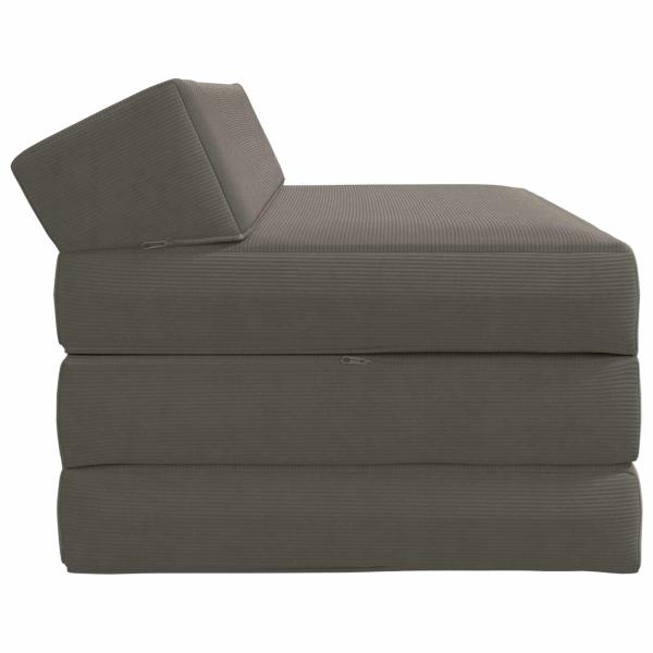 Klappsofa Bett Hellgrau 120 x 60 x 49 cm Stoff