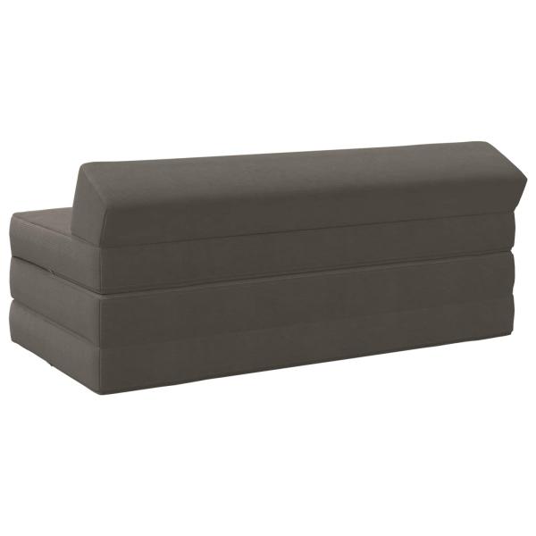 Klappsofa Bett Hellgrau 120 x 60 x 49 cm Stoff