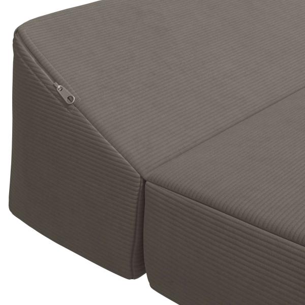 Klappsofa Bett Hellgrau 120 x 60 x 49 cm Stoff