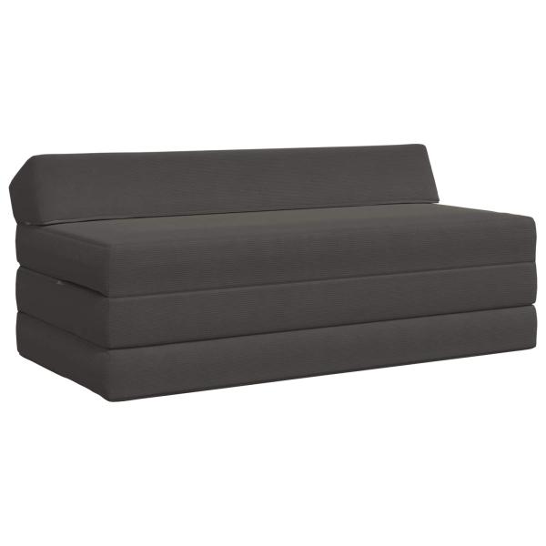 ARDEBO.de - Klappsofa Bett Dunkelgrau 120 x 60 x 49 cm Stoff