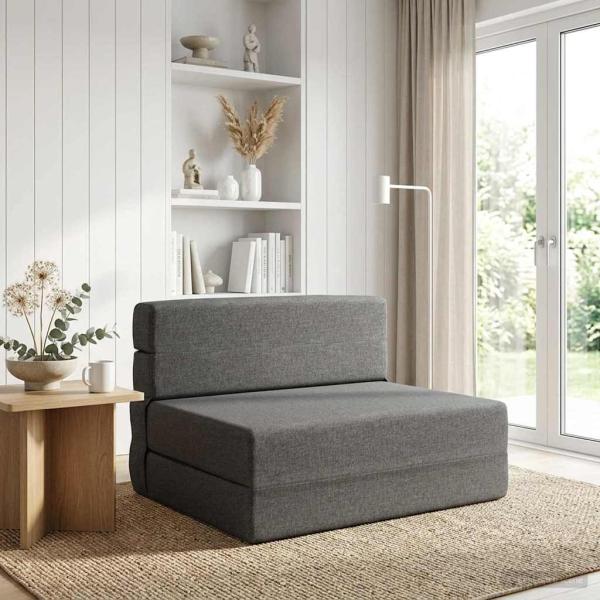 ARDEBO.de - Klappsofa Bett Hellgrau 70 x 72 x 60 cm Stoff