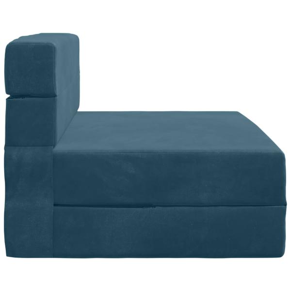 Klappsofa Bett Blau 70 x 72 x 60 cm Stoff