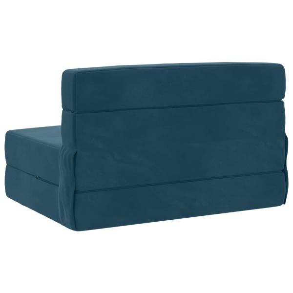 Klappsofa Bett Blau 70 x 72 x 60 cm Stoff