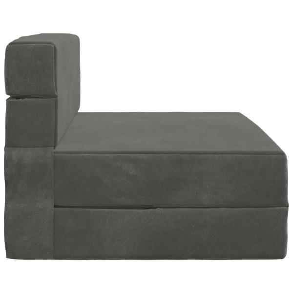 Klappsofa Bett Dunkelgrau 70 x 72 x 60 cm Stoff