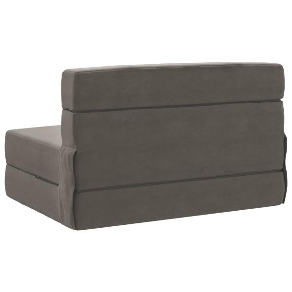 Klappsofa Bett Hellgrau 70 x 72 x 60 cm Stoff
