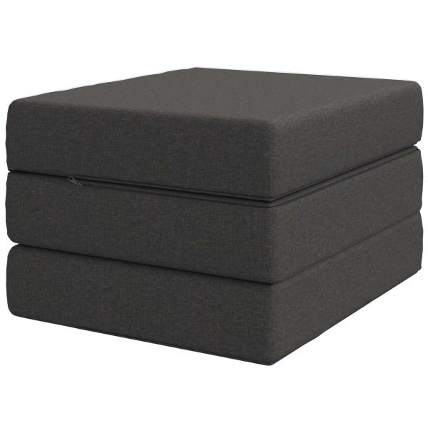Klappsofa Bett 75 x 63 x 45 cm Dunkelgrau