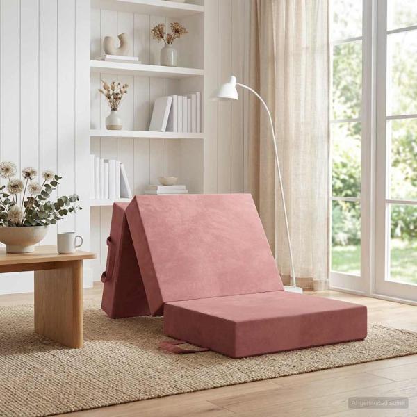 ARDEBO.de - Klappsofa Bett 75 x 63 x 45 cm Rosa