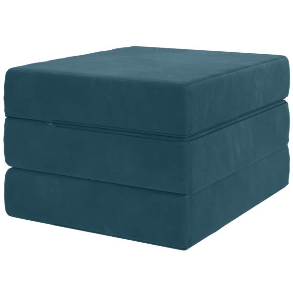 Klappsofa Bett 90 x 63 x 45 cm Blau