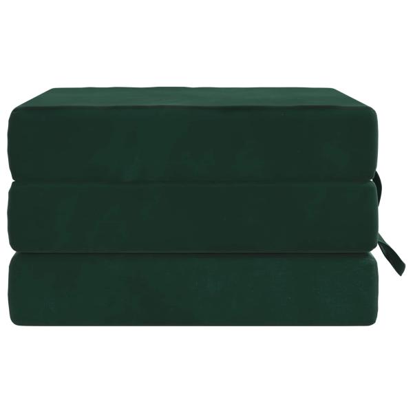 Klappsofa Bett 90 x 63 x 45 cm Dunkelgrün