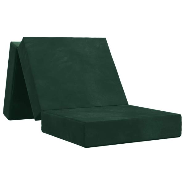 Klappsofa Bett 75 x 67 x 45 cm Dunkelgrün