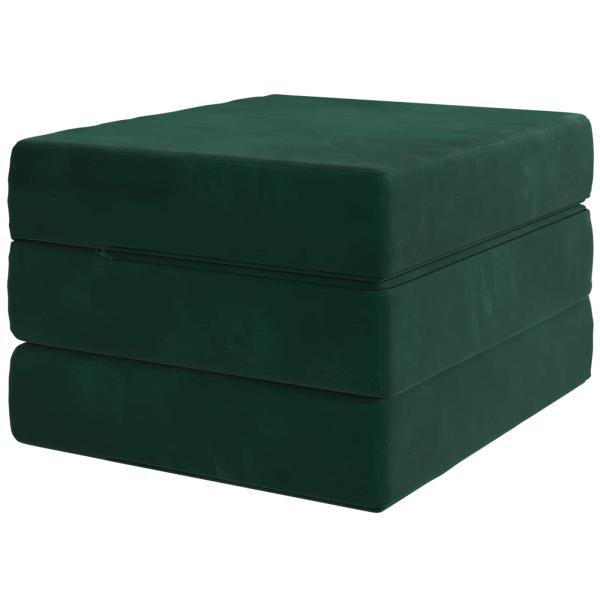 Klappsofa Bett 75 x 67 x 45 cm Dunkelgrün