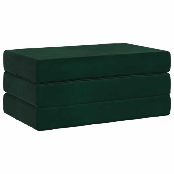 Klappsofa Bett 80 x 67 x 45 cm Dunkelgrün