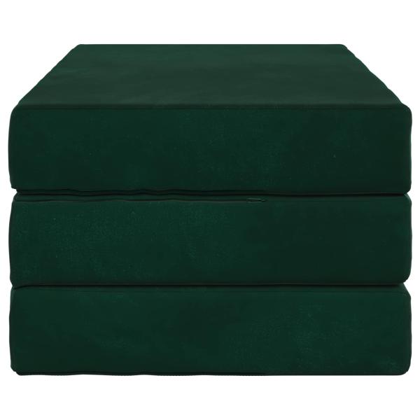 Klappsofa Bett 80 x 67 x 45 cm Dunkelgrün