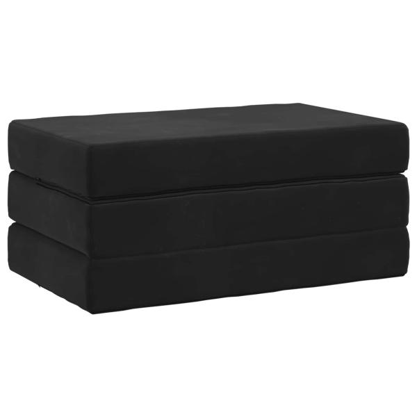 Klappsofa Bett 80 x 67 x 45 cm Schwarz