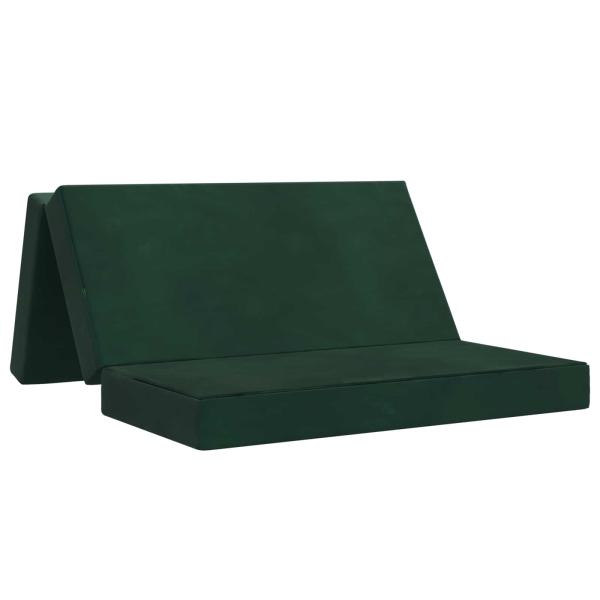 Klappsofa Bett 120 x 67 x 45 cm Dunkelgrün
