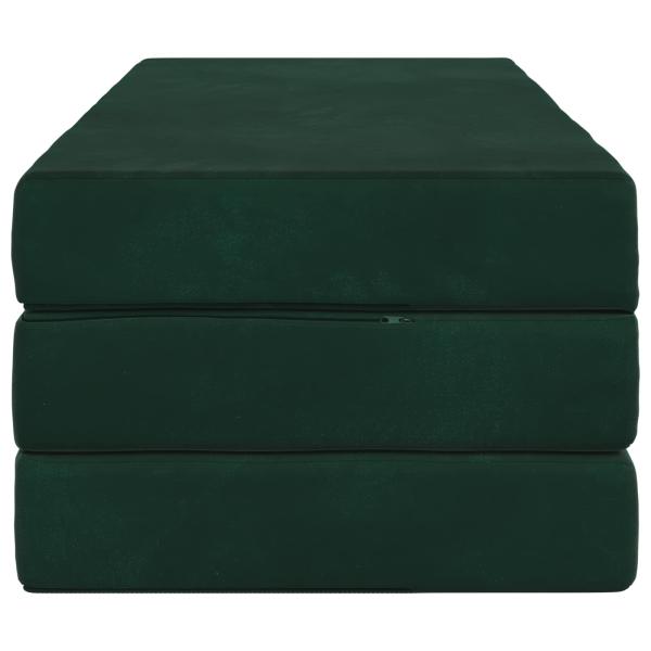 Klappsofa Bett 120 x 67 x 45 cm Dunkelgrün