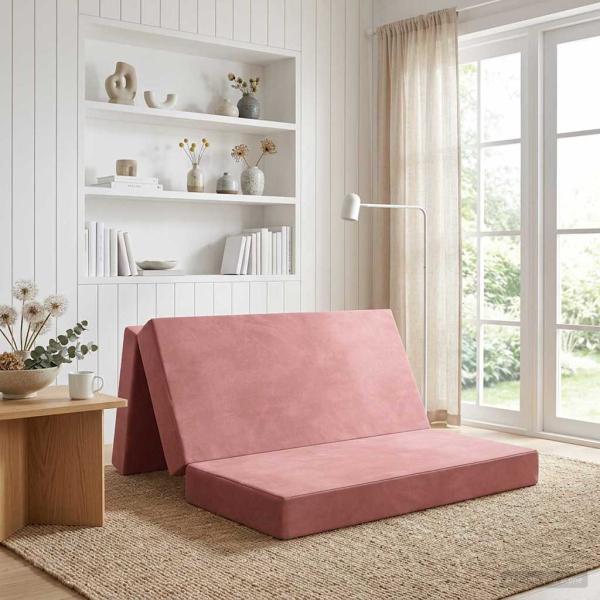 ARDEBO.de - Klappsofa Bett 120 x 67 x 45 cm Rosa