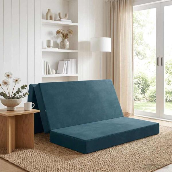 ARDEBO.de - Klappsofa Bett 160 x 67 x 45 cm Blau