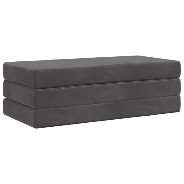 Klappsofa Bett 160 x 67 x 45 cm Dunkelgrau