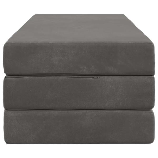 Klappsofa Bett 160 x 67 x 45 cm Dunkelgrau