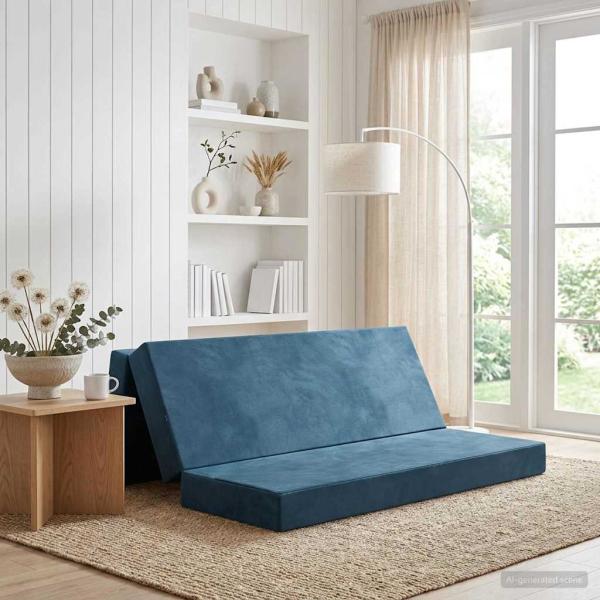 ARDEBO.de - Klappsofa Bett 180 x 67 x 45 cm Blau