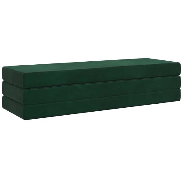 Klappsofa Bett 180 x 67 x 45 cm Dunkelgrün