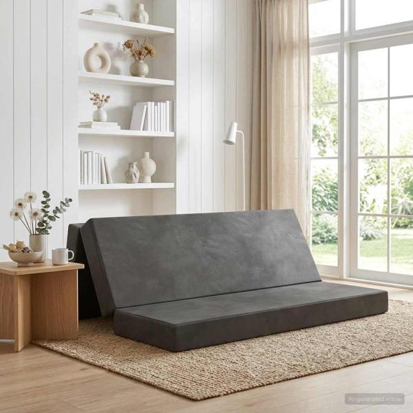 ARDEBO.de - Klappsofa Bett 200 x 67 x 45cm Dunkelgrau