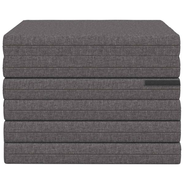 Klappsofa Bett 140 x 67 x 15 cm Hellgrau