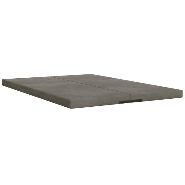 Klappsofa Bett 140 x 67 x 15 cm Hellgrau