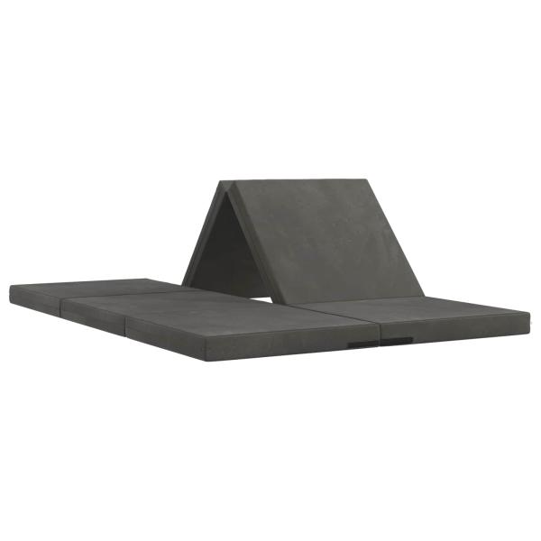 Klappsofa Bett 140 x 67 x 15 cm Dunkelgrau