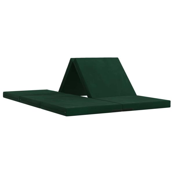 Klappsofa Bett 140 x 67 x 15 cm Dunkelgrün