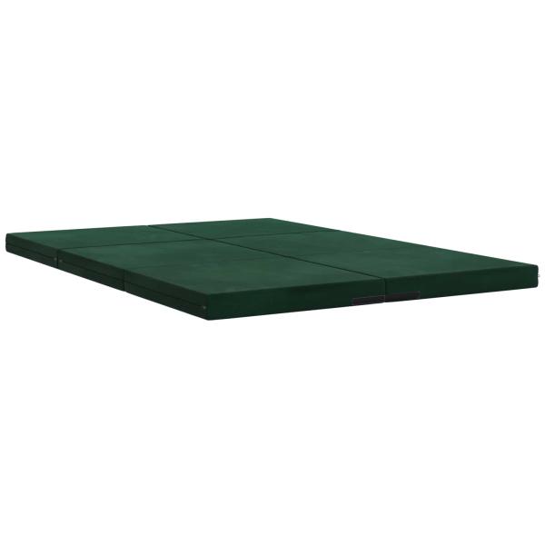 Klappsofa Bett 140 x 67 x 15 cm Dunkelgrün