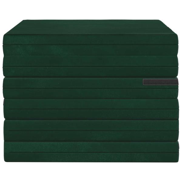 Klappsofa Bett 140 x 67 x 15 cm Dunkelgrün