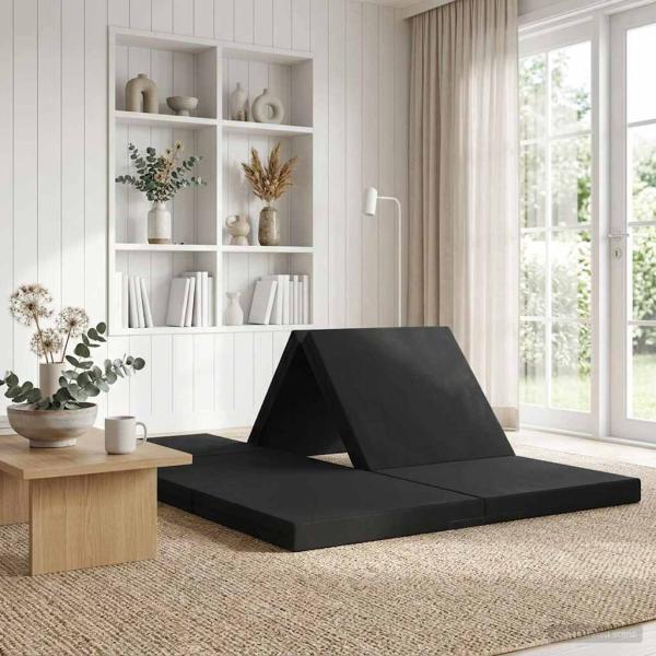 ARDEBO.de - Klappsofa Bett 140 x 67 x 15 cm Schwarz