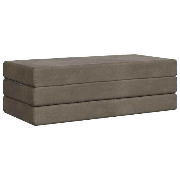 Klappsofa Bett 160 x 67 x 45 cm Hellgrau