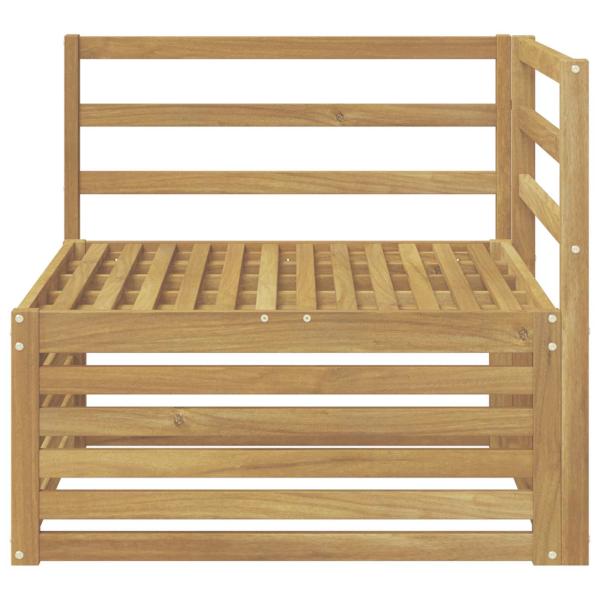 Outdoor Ecksofa Massivholz Akazie Weiß 83 x 83 x 73 cm